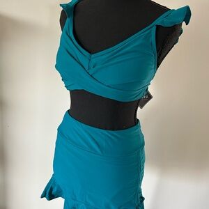 Zaful Vibrant Teal Swimwear